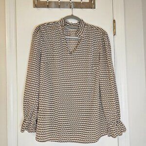 SHEIN Pleaded Long Sleeve Blouse